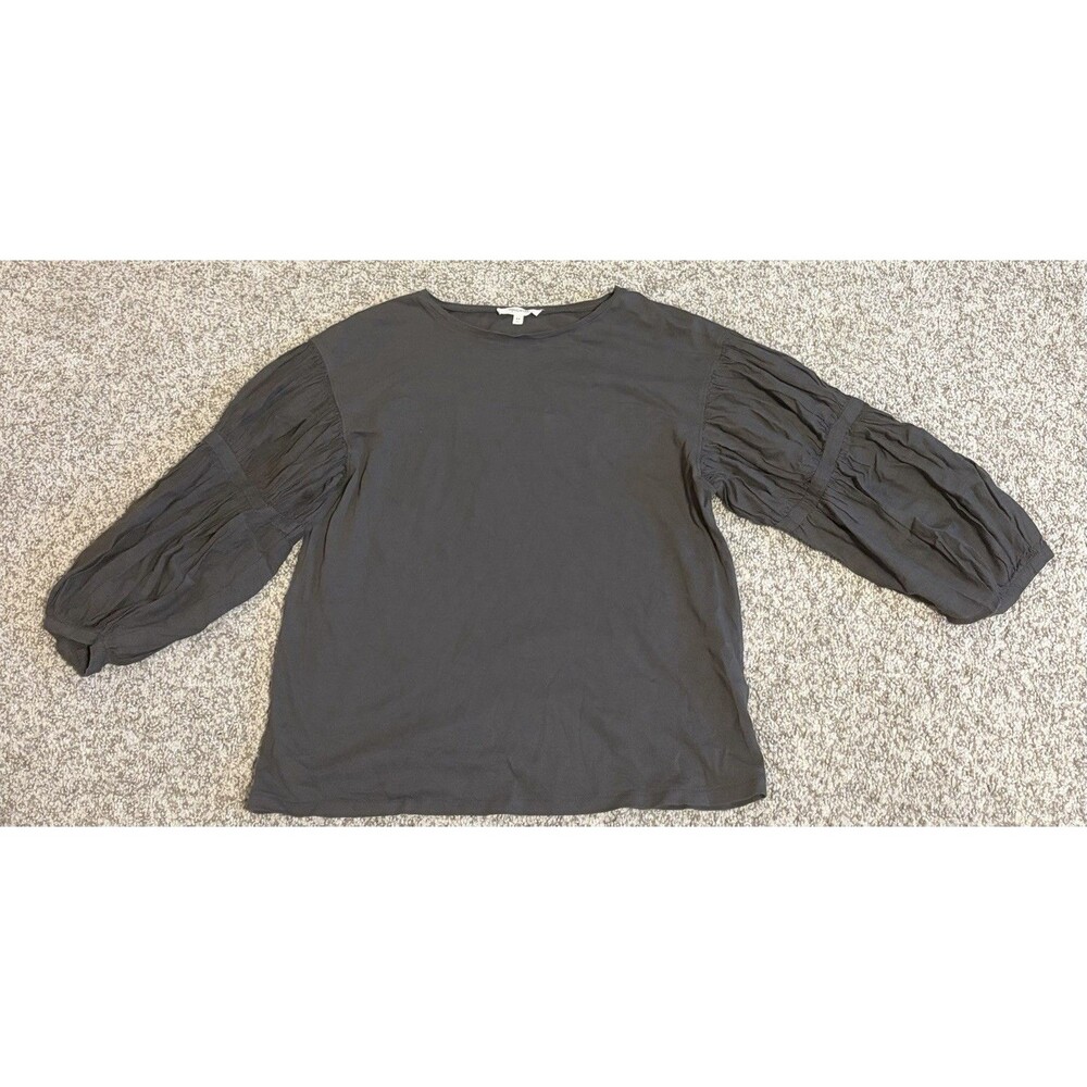 Women's Madewell Army Green Balloon Sleeve Top, Size XS